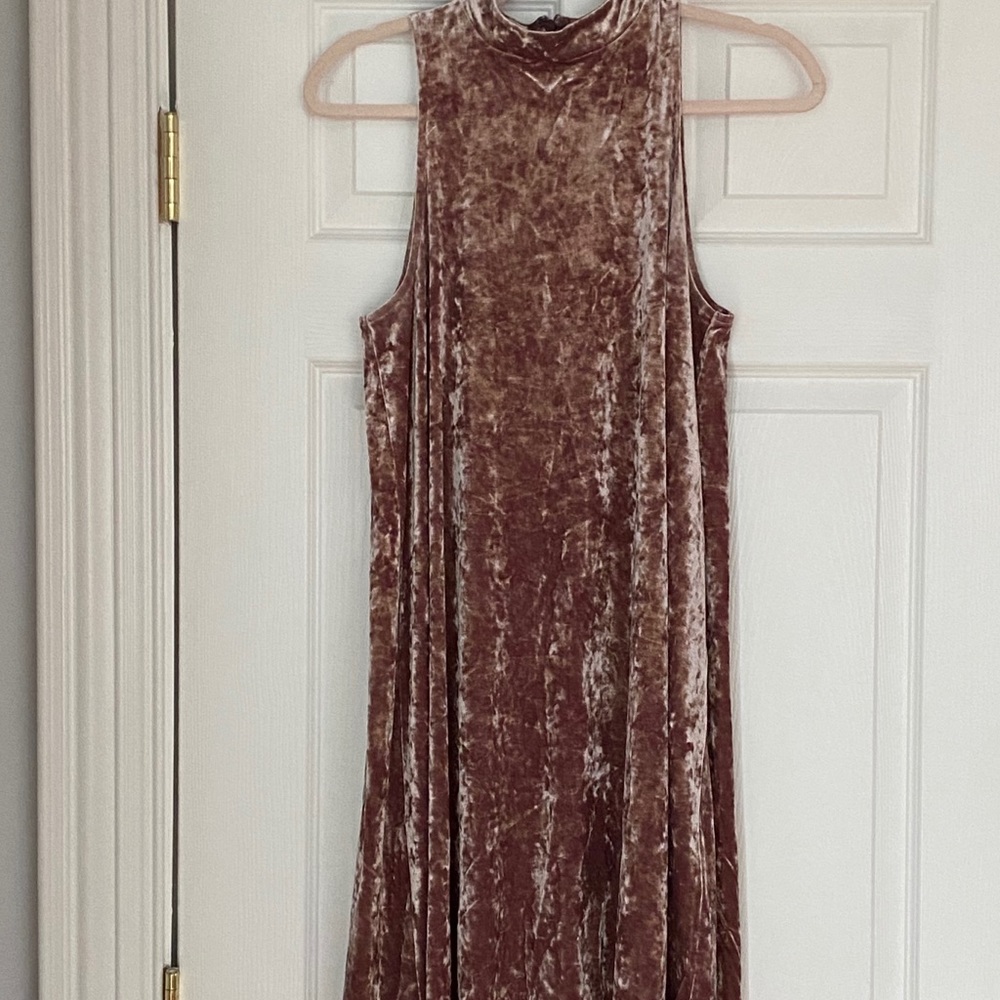 NWOT Pink Velvet Dress